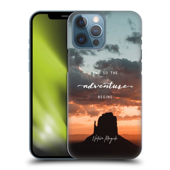 Head Case Designs Officially Licensed Nature Magick So The Adventure Begins Quote Desert Hard Back Case Compatible with Apple iPhone 13 Pro Max