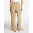 thumbnail image 4 of Time and Tru Women's Tapered Linen Blend Pants, Sizes XS-XXXL, 4 of 6