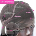 thumbnail image 7 of 13x4 Bob Water Wave lace Front Wigs Human Hair Pre Plucked For Black Women 16 Inch Brazilian Hair Short Bob Lace Frontal Wigs 150% Density Natural Black, 7 of 7