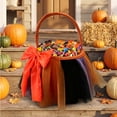 thumbnail image 6 of Halloween Basket Mesh Candy Bag 7.9x7.5x7.9in with Bow for Trick or Treat Party Spooky Props Storage Decor by OVFUIZ, 6 of 6