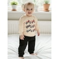 thumbnail image 3 of Kids Toddler Baby Boy 2Pcs Fall Outfit Long Sleeve Motorcycle Print Sweatshirt +Trousers Set Toddler Clothes, 3 of 8