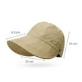 thumbnail image 4 of ievspot Outdoor Hat Sun Anti UV Wide Brim Adjustable Head Circumference Gardening Travel Sun Hat, 4 of 8