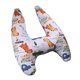 thumbnail image 1 of Almohada de viaje para el asiento trasero del coche, ideal para viajes largos por carretera, para adultos, con diseño de dinosaurio naranja., 1 of 8