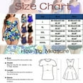 thumbnail image 5 of Vedolay Women's Plus Size One Piece Skirt Style Solid Color Swimsuit Set,Blue L, 5 of 5