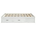 thumbnail image 5 of Euroco Wood Full Size Platform Bed with 6 Drawers for Kids Teens Adults, Antique White, 5 of 16