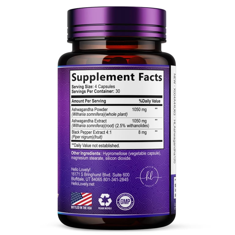 Ashwagandha Supplements for Women - Max Absorption with Black