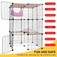 thumbnail image 5 of Btidfty 3 Tiers Indoor Cat Enclosures with Hammock And Bed Cat Wire Kennel Crate Diy Enclosure Pet Playpen Cat Crate Exercise Extra Place Ideal for 1-3 Cats, 5 of 9