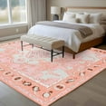 thumbnail image 5 of 6x9 Area Rugs for Living Room, Pink Boho Non Slip Area Rugs for Kitchen Bedroom Entryway, Vintage Abstract Tribal Decorative Oriental Washable Carpet Runner Rug Floor Mats for Bedroom Home Decor, 5 of 9