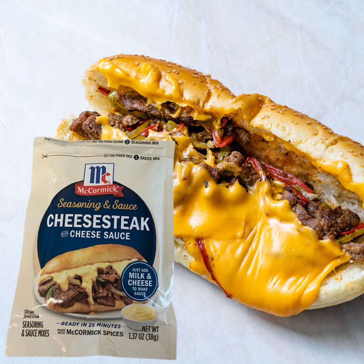 McCormick Seasoning Mix 4-Pack Variety: 2 Philly Cheesesteak & 2 Smashburger Sauces