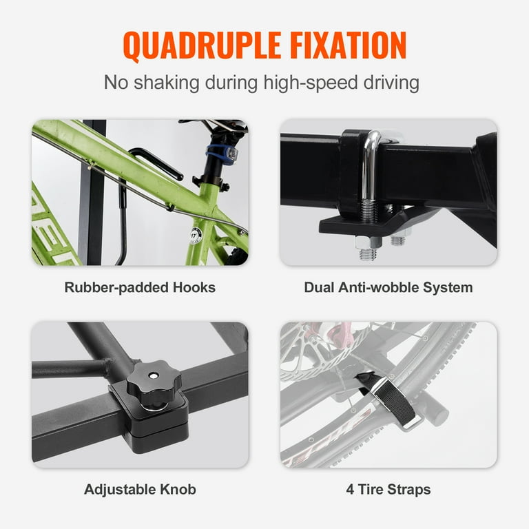 BENTISM 2 Bike Rack Hitch Mount 160lbs Folding Carrier Car Truck SUV 2 Receiver Walmart