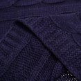 thumbnail image 3 of Jeté à maille torsadée Bleu Foncé, 3 of 5