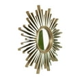 thumbnail image 4 of 33'' Gemme Sunburst Wall Mirror, Luxury PU Art Decor, Silver Ray Design, Lightweight Durable, Bathroom Bedroom Living Room Entryway, 4 of 7
