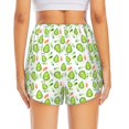 thumbnail image 2 of Lsque Kawaii Avocado Printed Women's Running Shorts with Liner Pockets,Elastic Quick Dry Workout Athletic Gym Yoga Shorts,Womens High Waist Shorts-XX-Large, 2 of 9