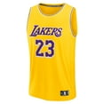 thumbnail image 2 of Men's Fanatics LeBron James Gold Los Angeles Lakers Fast Break Replica Jersey - Icon Edition, 2 of 3