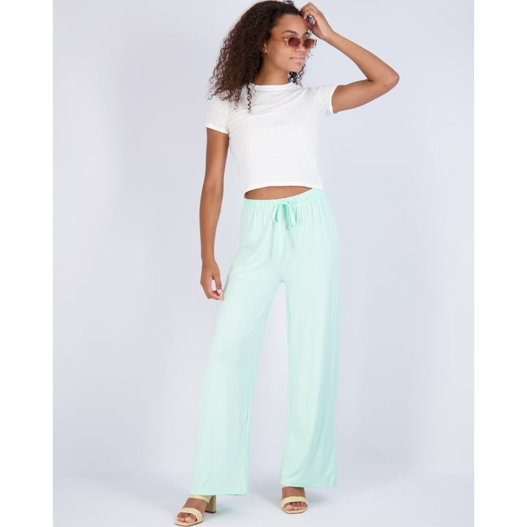 Real Essentials 3 Pack: Women's Wide Leg Palazzo Lounge Pants Drawstring -  Loose Casual Pajama Pants (Available In Plus), Set 1, Small : :  Clothing, Shoes & Accessories