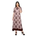 thumbnail image 4 of Moomaya Robe Kurta Imprimée Tenue d'Été Kurti pour Dames Tunique Longue Hauts pour Femmes, 4 of 5