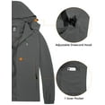 thumbnail image 5 of Little Donkey Andy Men's Lightweight Windbreaker Jacket Removable Hooded Windproof Coat for Running Hiking Golf Dark Gray XL, 5 of 7