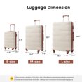 thumbnail image 5 of EUROCO 3PCS Luggage Sets(20"/24"/28"),Expandable ABS Durable Hardshell Lightweight Suitcase Sets with TSA Lock and Double Spinner Wheels,White, 5 of 5