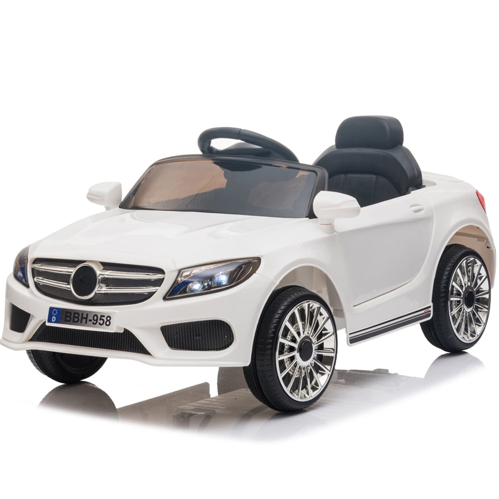 WHITE 12V Kids Ride on Car Toy Light Music Remote Control Boy Girl Gift 