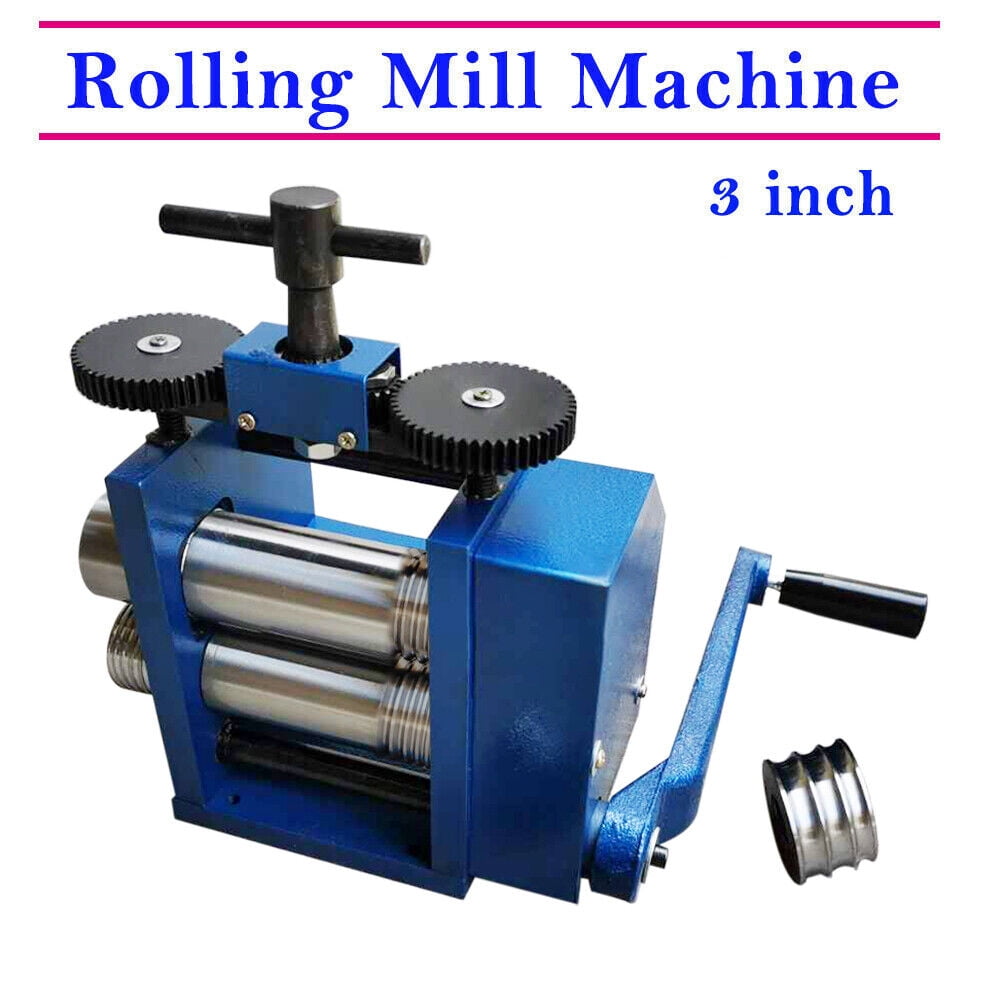 Anqidi 3" Manual Combination Rolling Mill Machine Jewelry Roller Metal