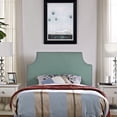 thumbnail image 2 of Modern Contemporary Urban Design Bedroom Twin Size Headboard, Blue, Fabric, 2 of 4