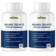Neuro Tech IQ- Energy/Focus/Mood/Menta Clarity- 2 Bottles- 120 Capsules- Dr. Pelican