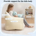 thumbnail image 3 of Lusimo Kids Bean Bag Chair, Soft Memory Foam Bean Bag Sofa for Bedrooms, Cat-Ear Design Toddler Couch for Boys, Girls, Lounge Chairs with Pocket for Gaming, Reading, Ages 1.5-8, Beige, 3 of 11