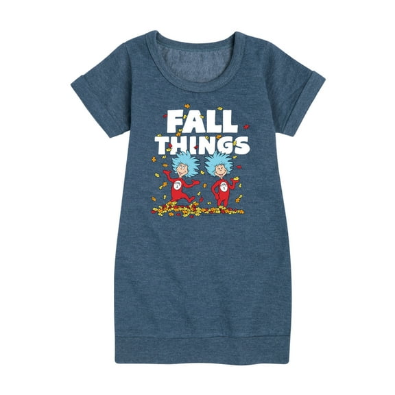 Dr. Seuss - Fall Things - Toddler And Youth Girls Fleece Dress