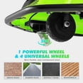 thumbnail image 4 of JOYLDIAS 24V Electric 360 Degrees Rotating Ride on Drift Car Drifting Go Kart for Kids with 2 Speeds, Brushless Motor, Flashing Lights, Flag, Music, Bluetooth (Green), 4 of 9