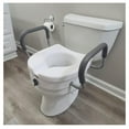 thumbnail image 5 of Lwory E-Z Lock Raised Toilet Seat With Handles, 5" Toilet Seat Riser with Arms, Fits Most Toilets, Handicap Toilet Seat, 5 of 7