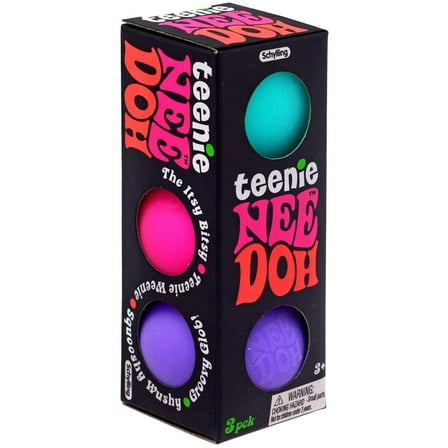 NeeDoh Teenie BLUE, PINK & PURPLE Small Stress Ball 3-Pack