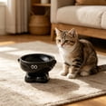 thumbnail image 5 of FEOLGEHLY Slow Feed Raised Dog Food Water Ceramic Bowl, Non Skid Cute Elevated Neck Protection Food Water Bowl for Small Dogs and Indoor Cats Household Pet Dining Bowl, 5 of 6