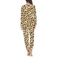 thumbnail image 3 of SCRAWLGOD Leopard Print Pj Sets for Women Long Sleeve Pajama Sets for Women 2 Piece Size XS Crewneck Women's Soft Loungewear Comfy Womens Lounge Set, 3 of 6