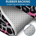 thumbnail image 4 of Gray and Pink Of Leopard Print Bathroom Rugs Sets 3 Piece,Toilet Cover Set,Absorbent Non Slip Bathroom Mats Sets with U-Shaped Contour Rug Toilet Rug Set, 4 of 5