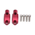 thumbnail image 1 of Abrazadera de montaje para espejo de manillar de 22 mm, adaptador de accesorios de aleación de aluminio rojo, 1 of 5
