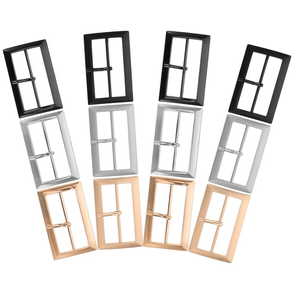 LOLIPPYY 12Pcs Zinc Alloy Metal Rectangle Buckles for DIY Belt Hardware and Adjustable Waistbands