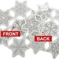 thumbnail image 2 of OVZME Christmas Placemats Set of 4, Embroidered Cutwork Silver Snowflakes Round Placemats for Dining Table Luxury Holiday Tabletop Collections Winter Table Mats, 15x15 Round Silver, 2 of 7