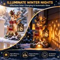 thumbnail image 6 of 11.81 Inch Solar Christmas Step Lights, Outdoor Christmas Decorations with Projection, Reindeer Nativity Holy Family Glow Christmas Decor for Porch, & Front Step, 6 of 7