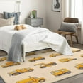 thumbnail image 4 of Construction Rugs for Boys Room - 4x6 Rug - Construction Rug - Excavator Tractor Area Rug - Kids Vehicle Rugs - Car Beige Carpet, 4 of 7