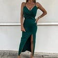 thumbnail image 5 of Abcnature Womens Maxi Dress, Women Solid Round Neck Sleeveless Dress, Plus Size Summer Casual Long Dresses, Wedding Guest Dresses Beach Party Dress Green XL, 5 of 5
