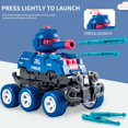 thumbnail image 4 of SSNTSY Shooting Tank Car Toy Battle Car with Turret and Shooting Button Collision Deformation Allterrain Vehicle Die Toy for Birthday Gifts, 4 of 4