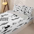 thumbnail image 3 of Homewish Retro Western Cowboy Zipper Queen Comforter Set with Fitted Sheet and 2 Pillowcases,Desert Cactus Zipper Bedding Set,White,Light Gray Reversible,4pcs, 3 of 8