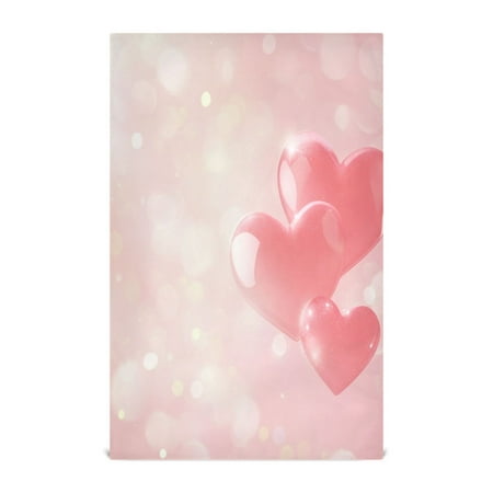 

Kitchen Towel 28x18 Inches x4，Plate Towel Decorative Towel Napkin Tea Towel Tea Towels For Kitchen Dish Cloths & Dish Towels Pretty Pink Love Heart Pattern