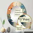 thumbnail image 3 of Designart "Colorful Mid Century Optical Charm IV" Abstract Round Wall Mirror - Mid-century Oval Printed Decorative Oversized Mirror - Multiple Color Options, 3 of 4