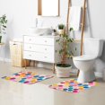 thumbnail image 6 of Yayeee Bath Rug for Bathroom Floor Non Slip Contour Fluffy Soft Absorbent Mat, 20"x24", Watercolor Circles, 6 of 7