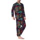 thumbnail image 2 of Balery Mandala Colorful Pijama para Hombre de Dos Piezas con Manga Larga, Conjunto de Dormir y Descanso Suave con Bolsillos-Medium, 2 of 7