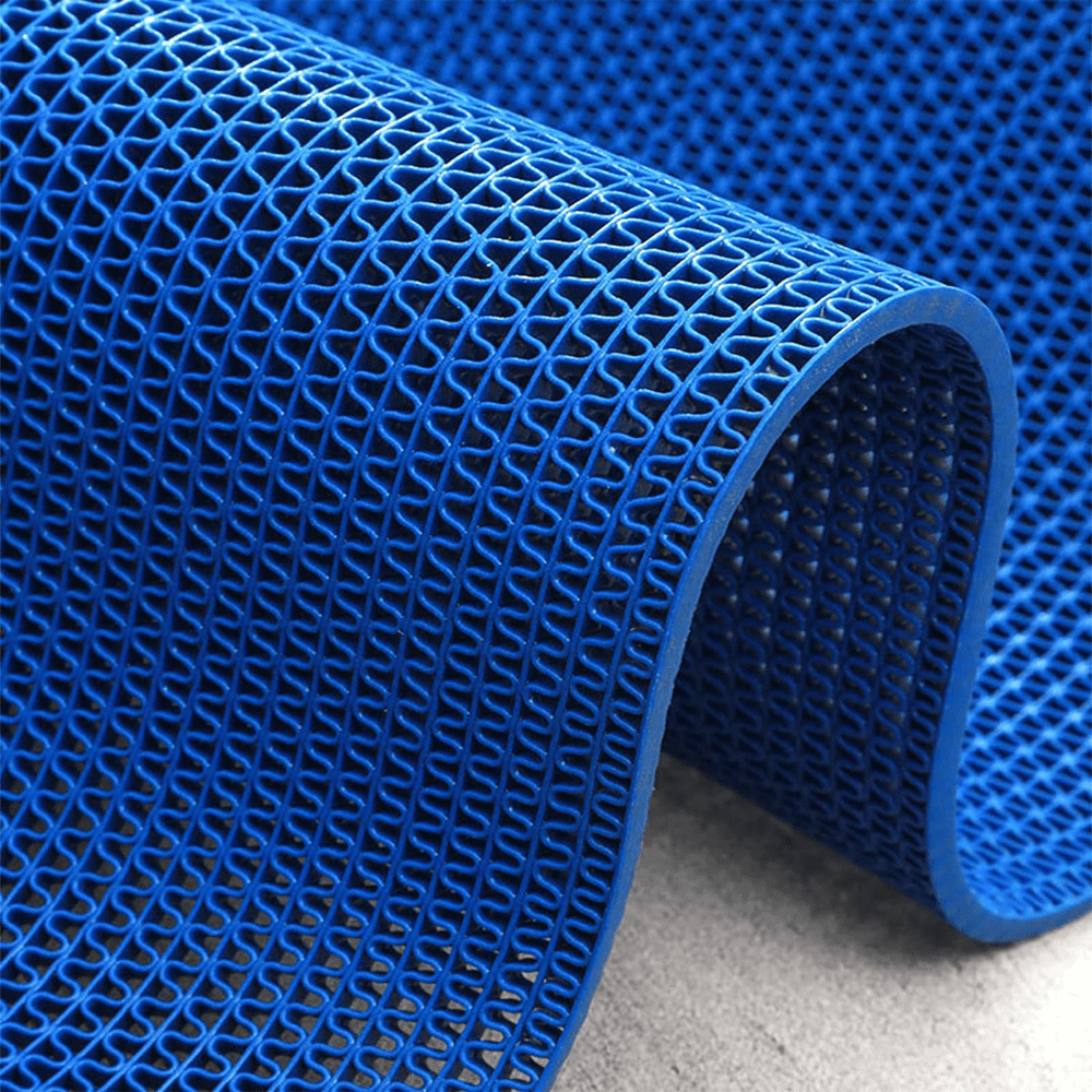 OVYEOFR Drainage Mat, 3 x 16.4Ft PVC UV-Proof Heavy Duty Outdoor Flooring for Wet Areas, Doubles as Restaurant Floor Mats(Blue)