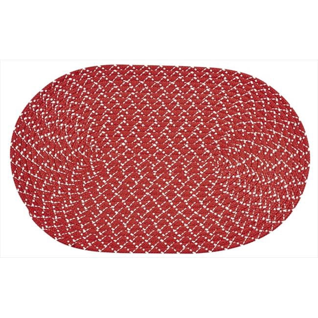 Better Trends Sun Splash Braided Rug, 42 in. x 66 in., Red, Polypropylene Tubular Braided