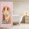 thumbnail image 3 of Erosebridal Guinea Pig Shower Curtain 72Wx72L for Girls, Floral Portrait Waterproof Bathroom Curtain, 3 of 5