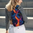 thumbnail image 5 of Easygdp Neon City Map for Durable Canvas Laptop Backpack - Adjustable Shoulder Strap, Large Capacity, Fits 15-17in Laptops, for School, Work, Travel-Small, 5 of 5
